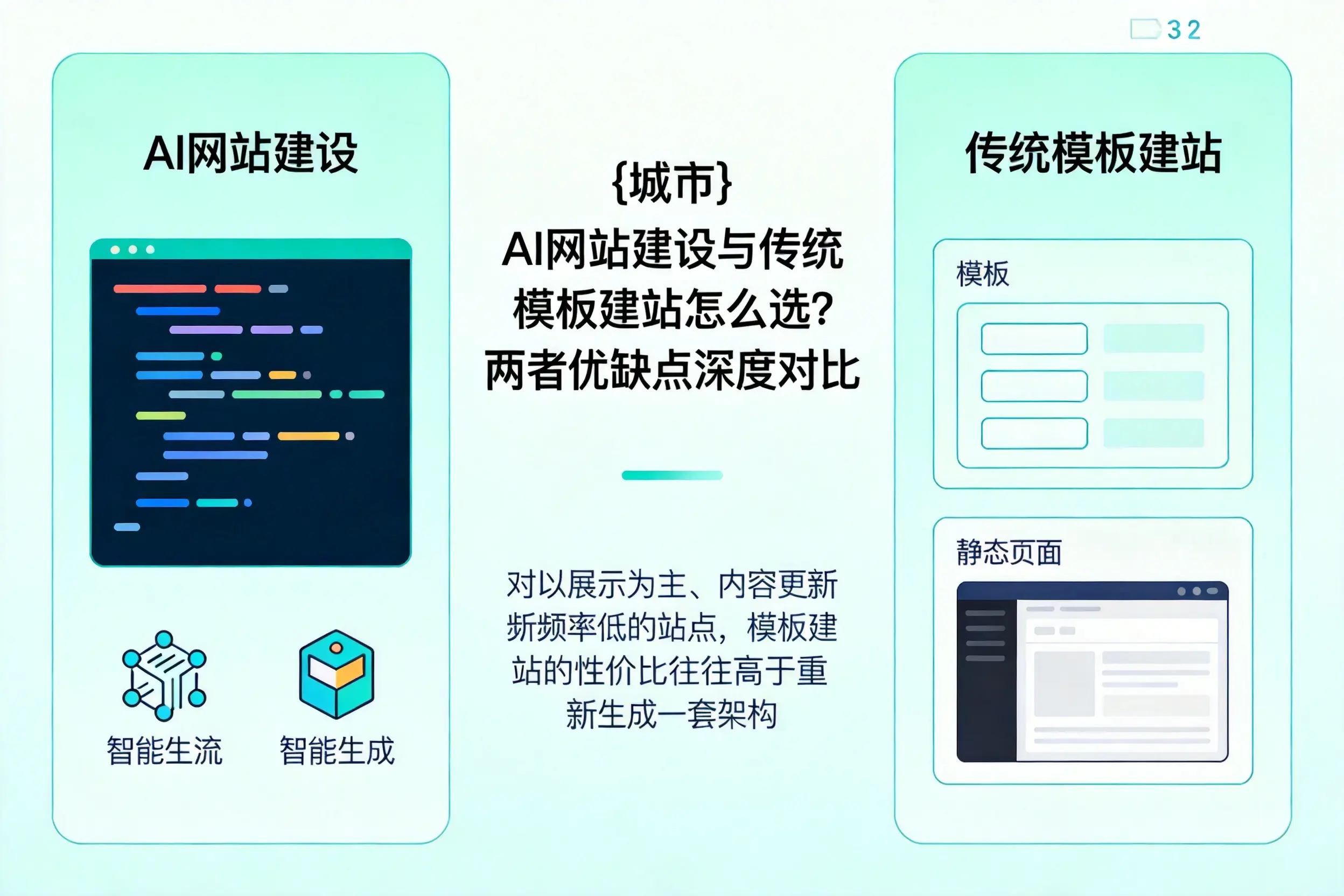 临高AI网站建设与传统模板建站怎么选?两者优缺点深度对比