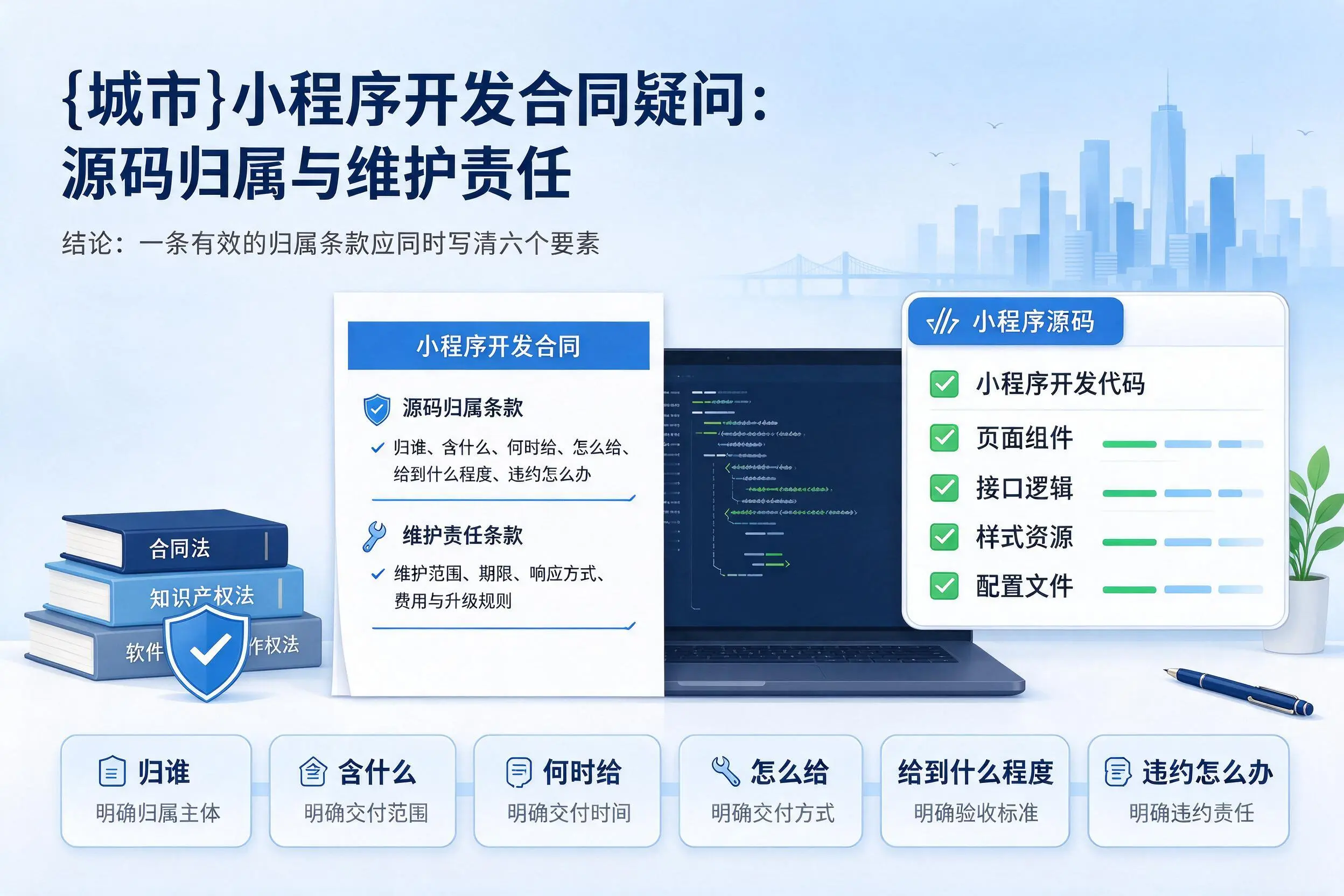 临高小程序开发合同疑问：源码归属与维护责任