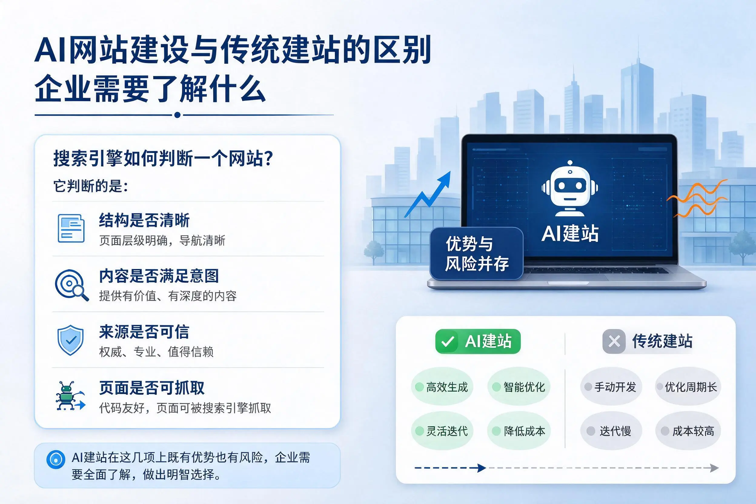 AI网站建设与传统建站的区别,临高企业需要了解什么