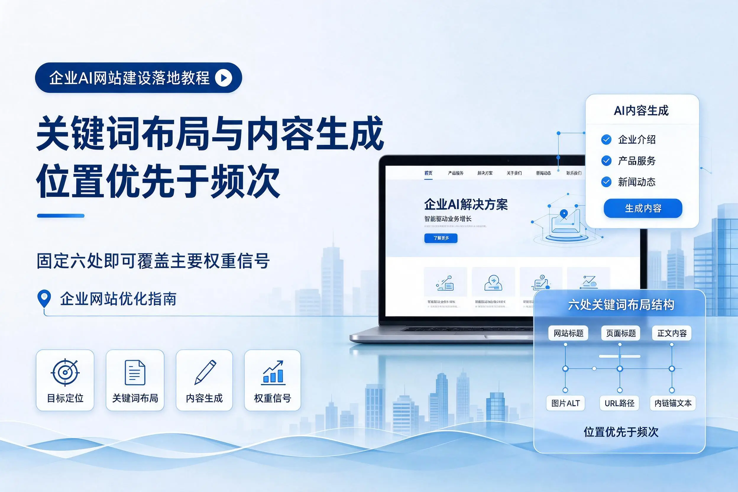 临高企业AI网站建设落地教程:关键词布局与内容生成